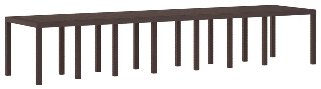 Kerti Asztal Barna 400x100x73 cm Poli Rattan, Kerti Asztal Barna 250x100x73 cm Poli Rattan, Kerti Asztal Barna 150x100x73 cm Poli Rattan