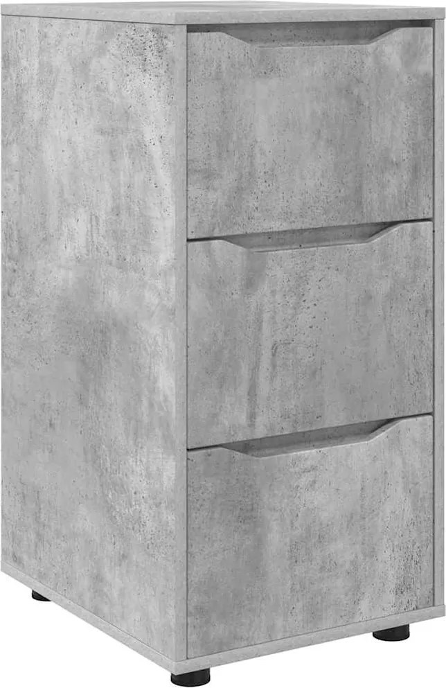 vidaXL Tárolószekrény Beton Szürke 40 x 48 x 81 cm Faanyag