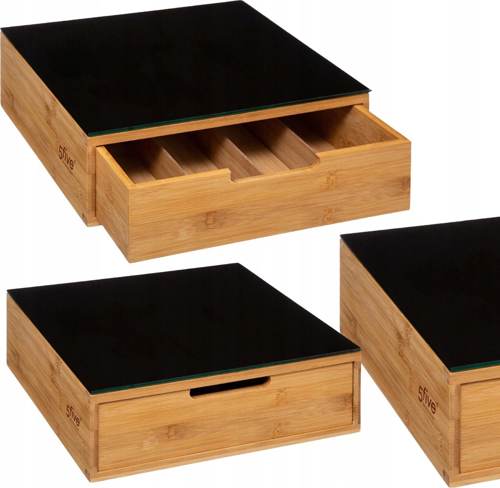 Bambusz kávékapszula tartó minden típusú konyhai rendszerező