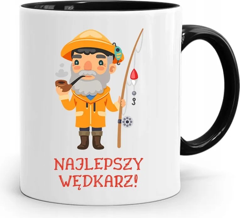 Fekete Bögre Horgászoknak Legjobb Horgász Nyomtatott Fényképpel