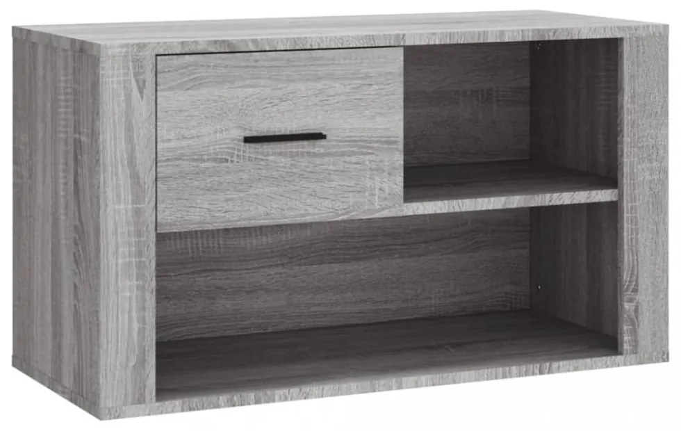 szürke sonoma színű szerelt fa cipősszekrény 80x35x45 cm