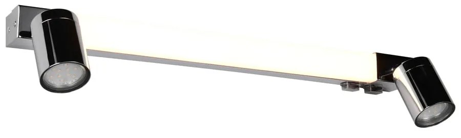 Fényes ezüstszínű LED fali lámpa Enrico – Trio