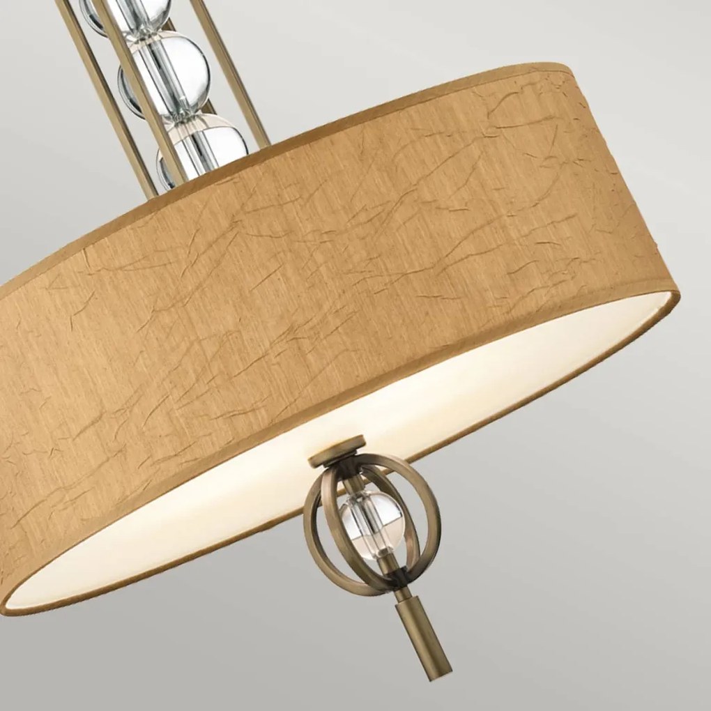 ELSTEAD KL-CELESTIAL-3P CELESTIAL Kristály Függesztett Lámpa Antik Bronz, Bézs E27 IP20