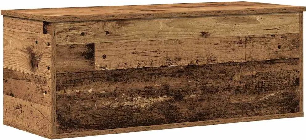 vidaXL Tároló Doboz tárolóval Öreg fa 90 x 35 x 35 cm Faanyag