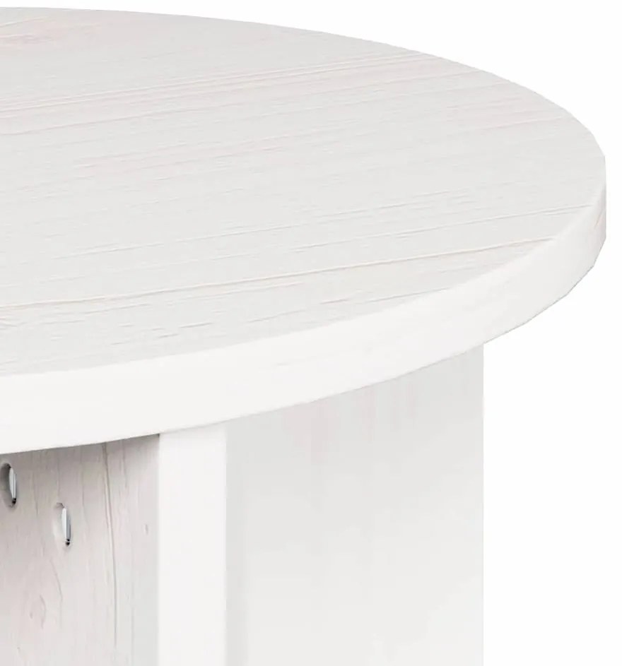 Dohányzóasztal 2 pcs Fehér 41.5 x 41.5 x 44 cm Tömör fenyőfa