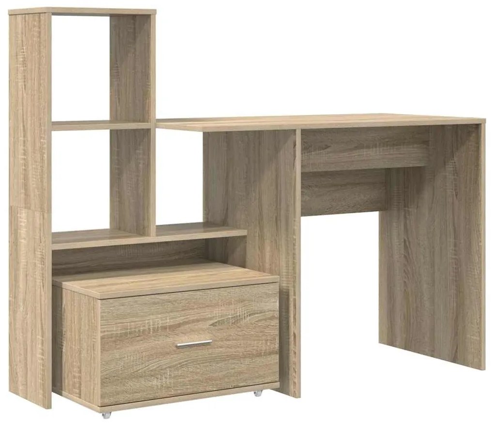 Asztal fiókkal sonoma tölgy 131.5 x 50 x 106.5 cm Faanyag