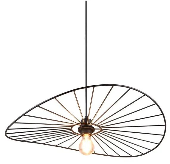 Matt fekete függőlámpa ø 60 cm Chapeau – Trio