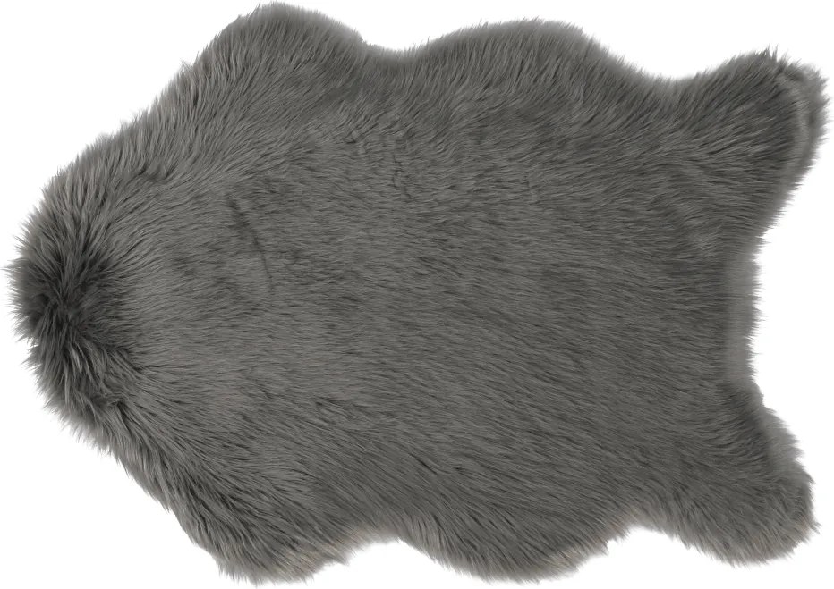 Műszőrme, szürke, 60x90, EBONY TYP 5