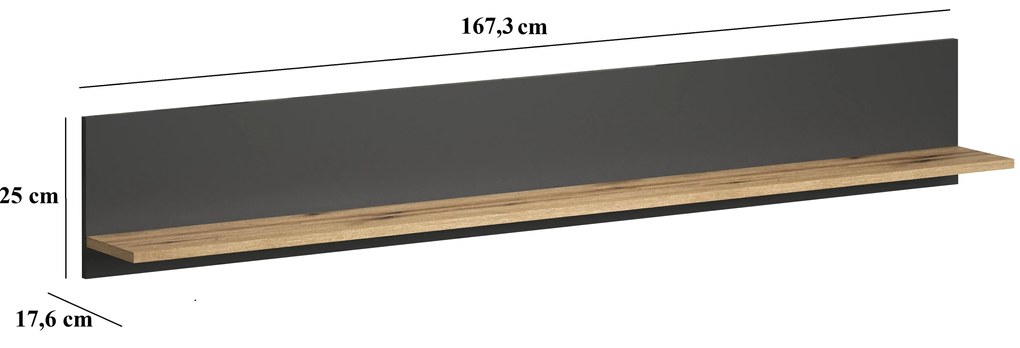 Fali polc Esferas (grafit + evoke tölgy) . 1116826