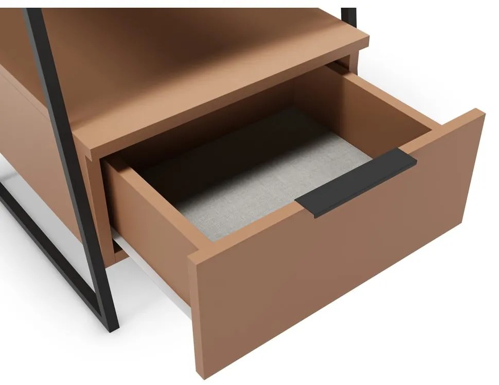 Téglavörös éjjeliszekrény Velia – Marckeric