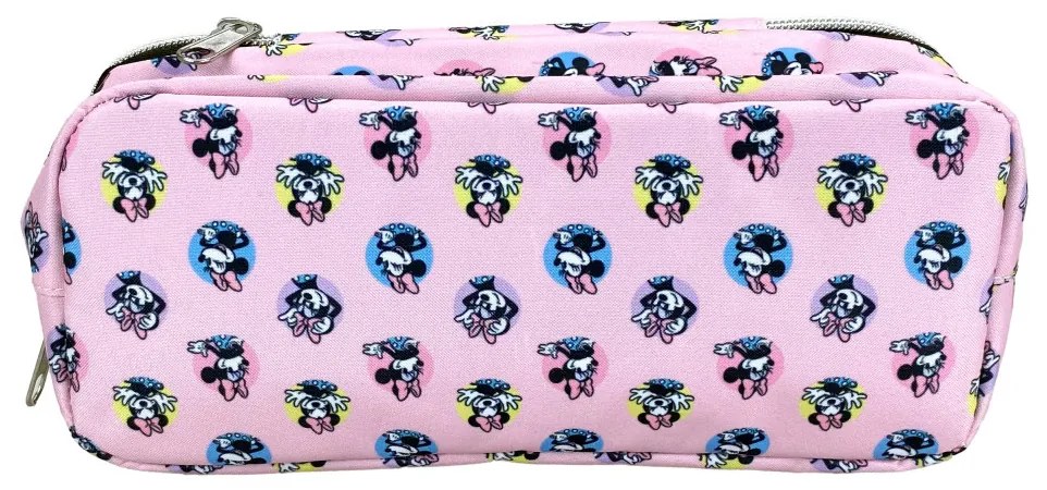 Disney Minnie Pretty in Pink 2 rekeszes tolltartó 26 cm
