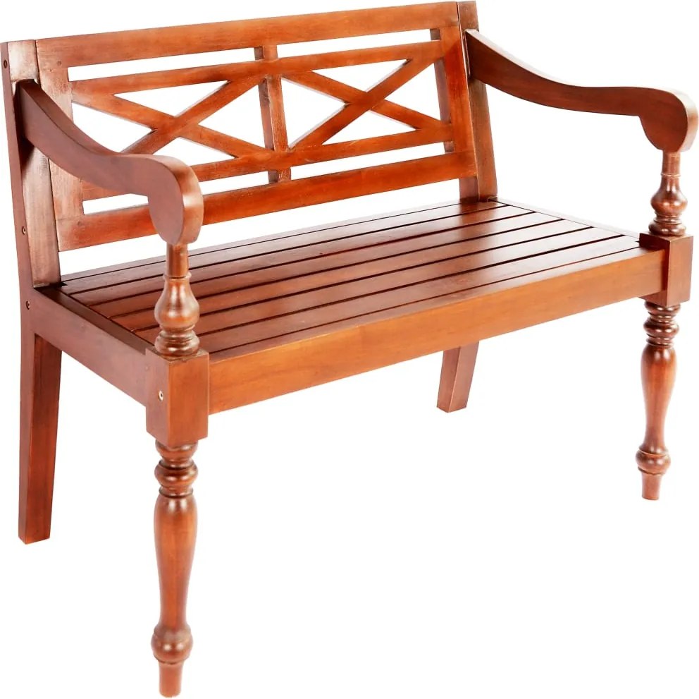 vidaXL sötétbarna tömör mahagóni Batavia pad 98 cm