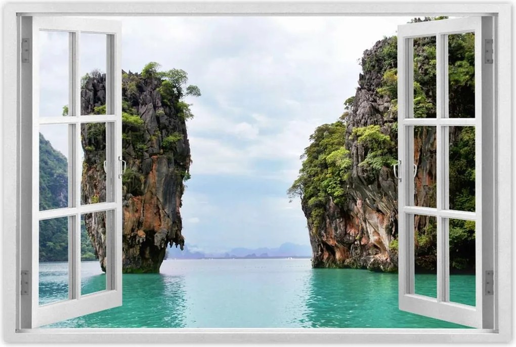 Poszterek 120x80 Magányos szikla a trópusokon