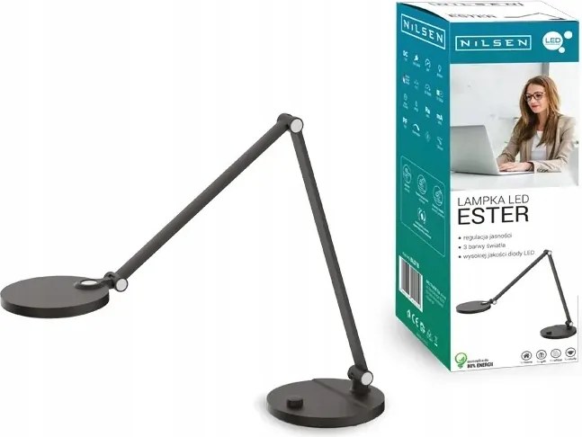 BL020E Led lámpa Ester Rajzlámpa fekete változtatható szín 7W Nilsen