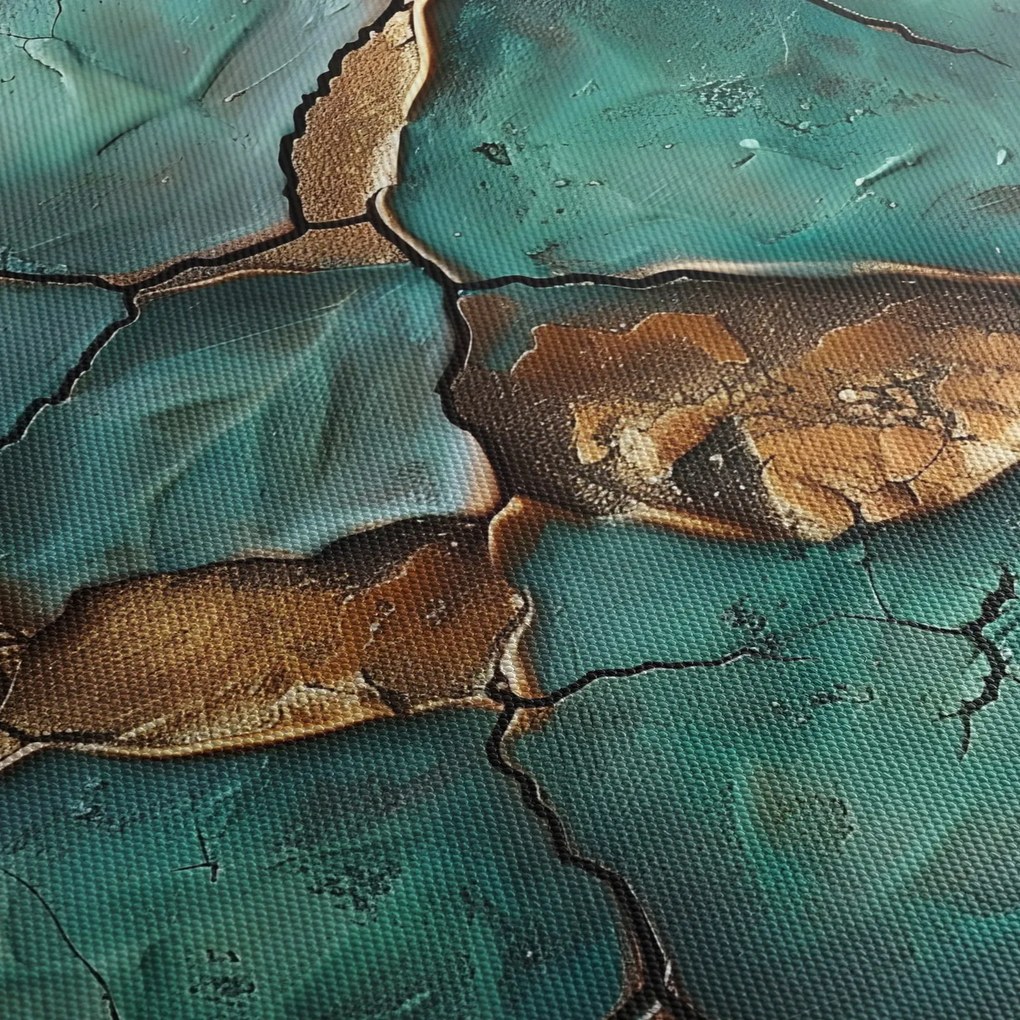 Kép - Zöld-arany festés (150x105 cm)