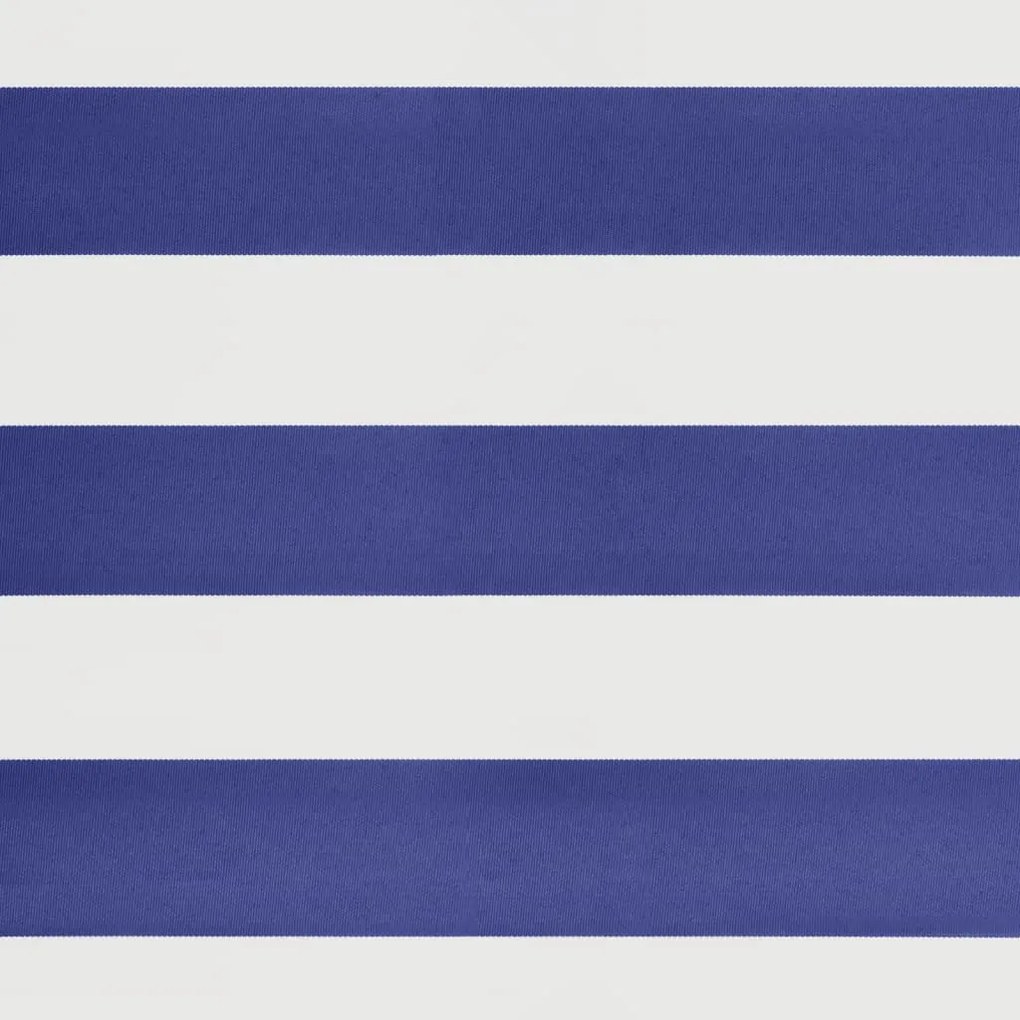 kék és fehér szövet és alumínium behúzható napellenző 4 x 3 m