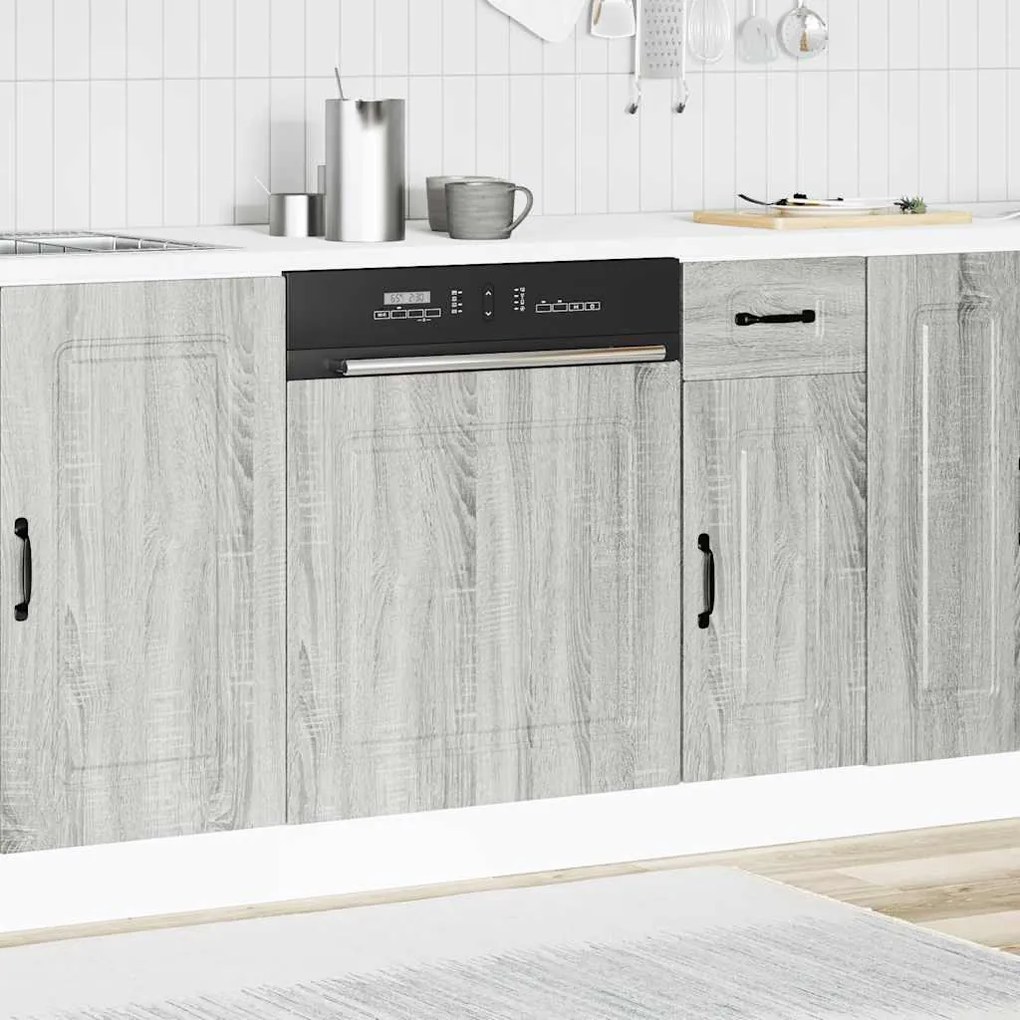 mosogatógép panel Kalmar szürke sonoma 60x1,5x67 cm gépi fa