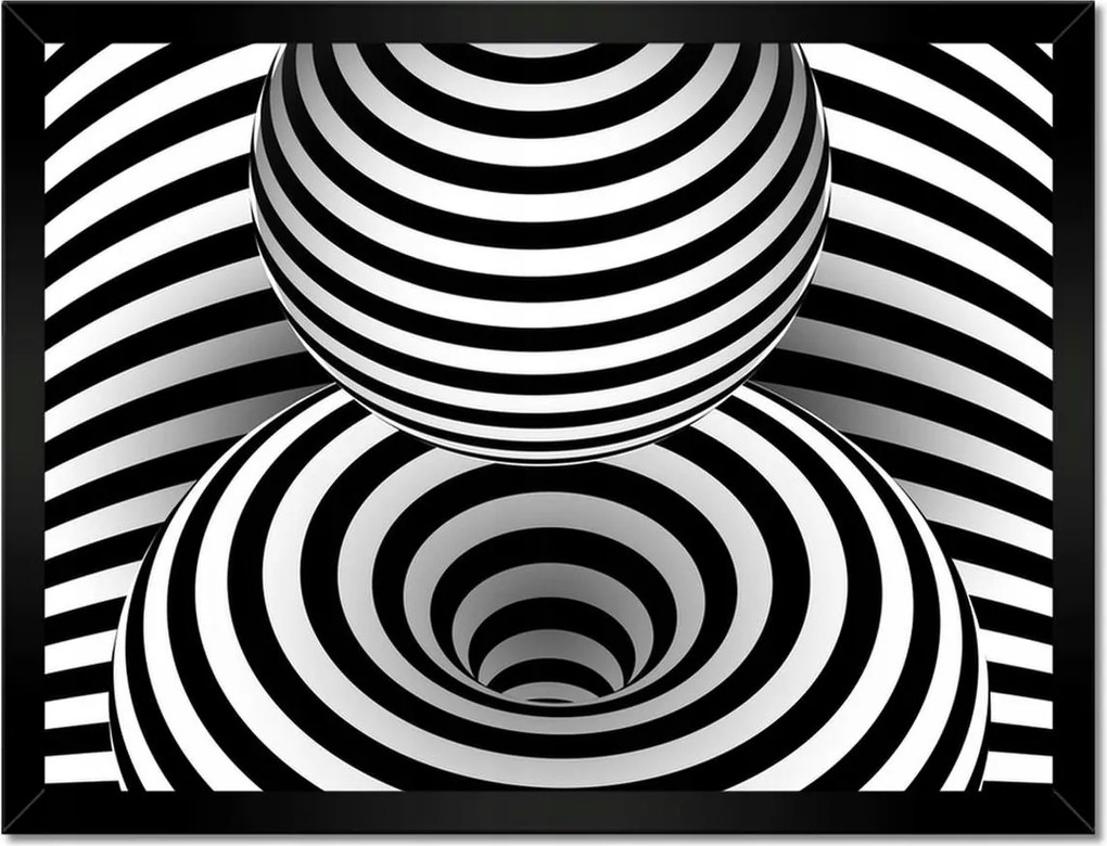 Poszterek keretben 40x30 Absztrakt fekete-fehér