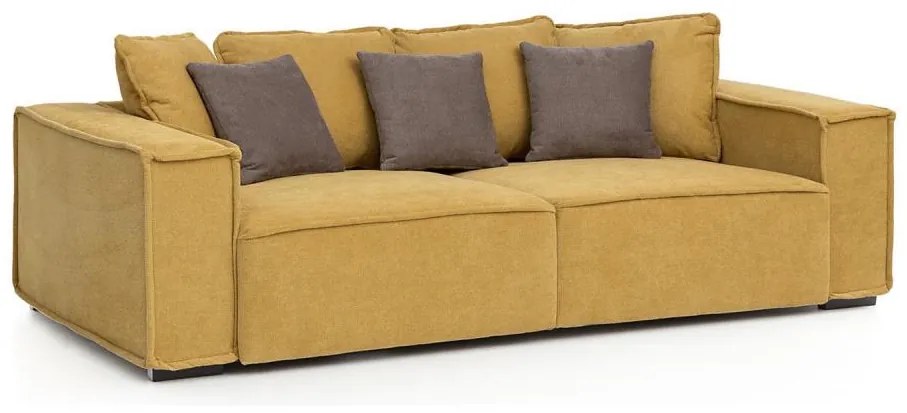 BOLZANO kanapé, sárga/barna