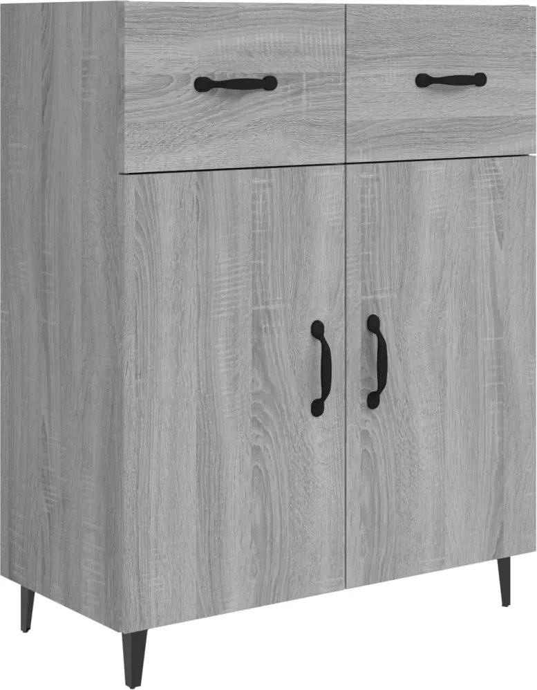 vidaXL szürke sonoma színű szerelt fa tálalószekrény 69,5 x 34 x 90 cm