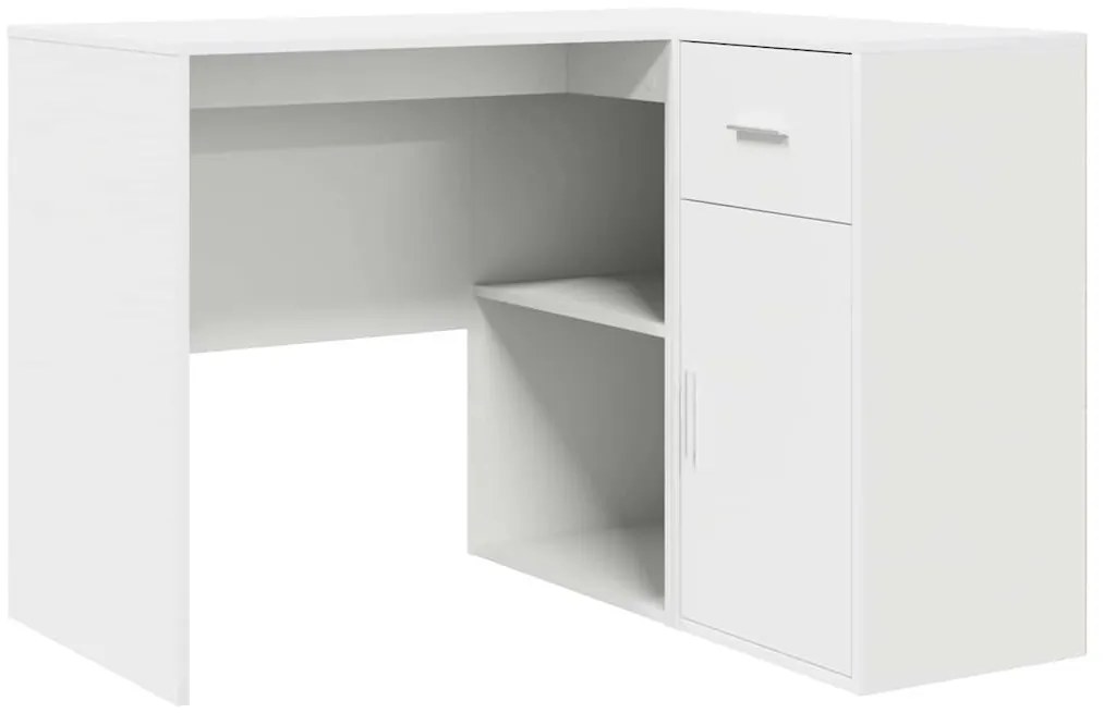 Sarokíróasztal fiókkal 2 pcs Fehér 102 x 50 x 75 cm Faanyag