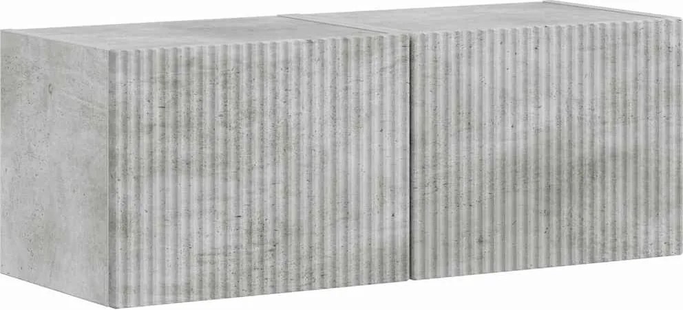vidaXL TV Fali Szekrény 2 pcs Beton 60 x 31 x 29.5 cm Faanyag