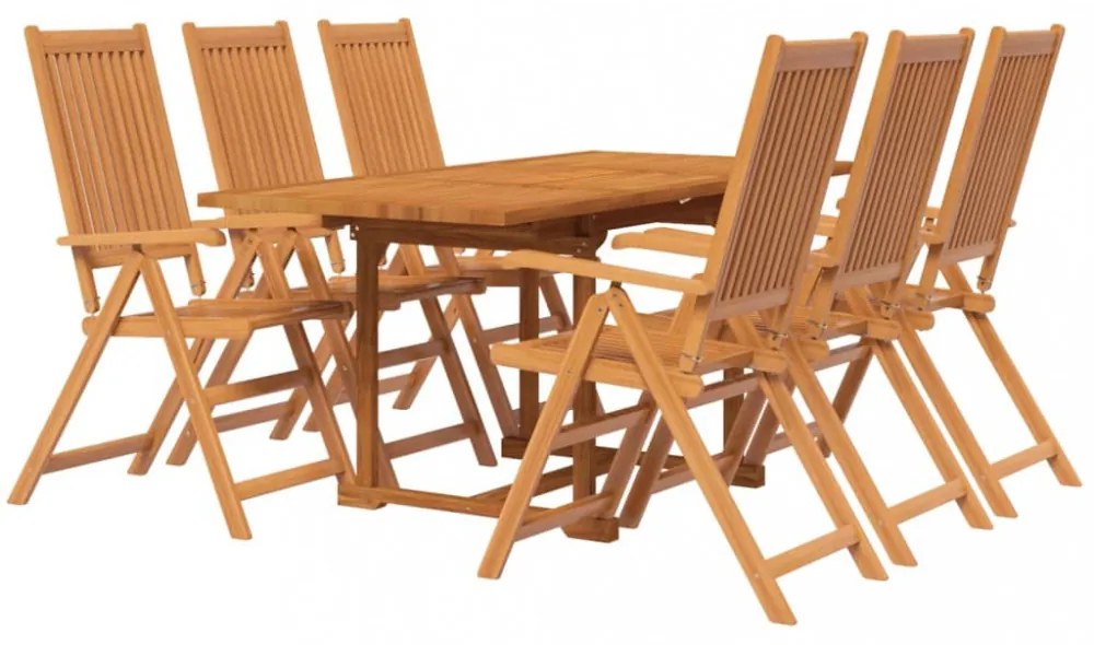 7 részes tömör akácfa kerti étkezőgarnitúra