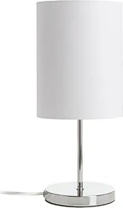 RENDL NYC/RON 15/20 asztali lámpa Polycotton fehér/króm 230V LED E27 15W