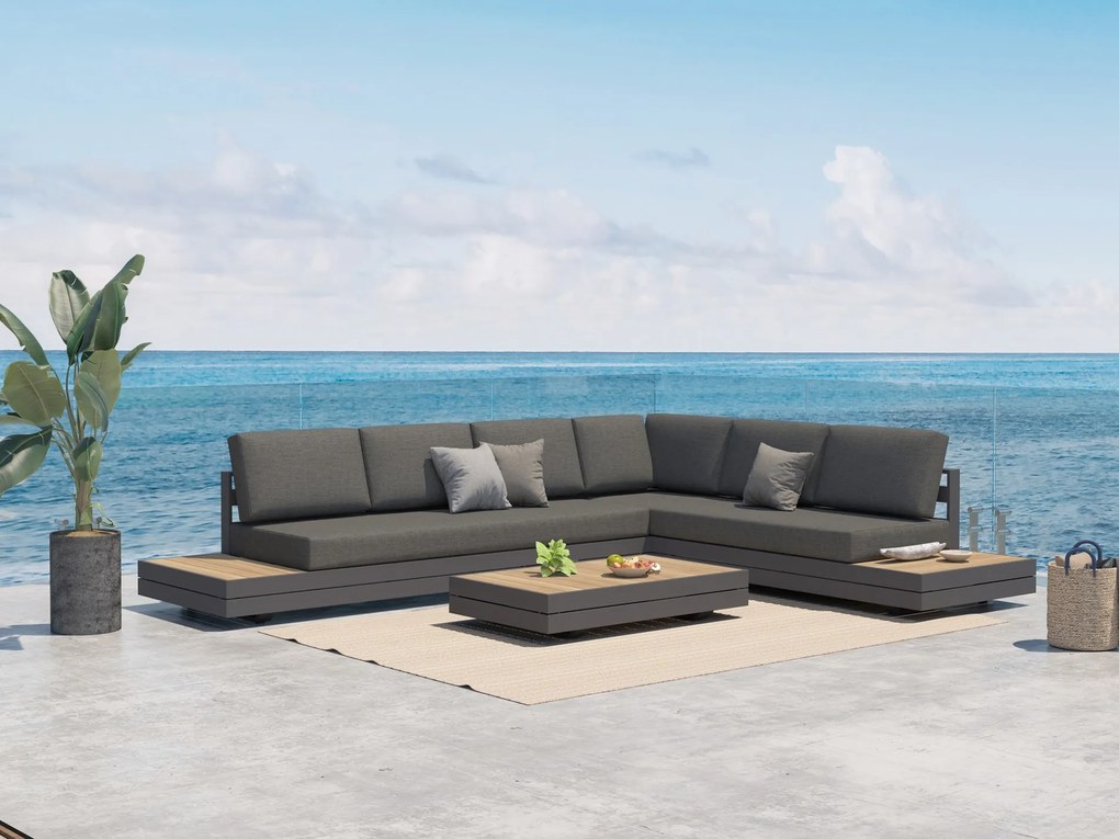 Aurora kerti sarok  ülőgarnitúra készlet antracit