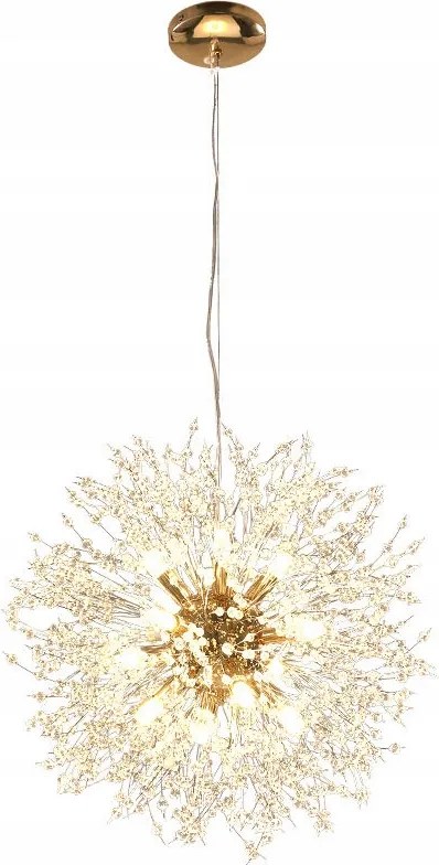 Mennyezeti függőlámpa csillár arany kristály