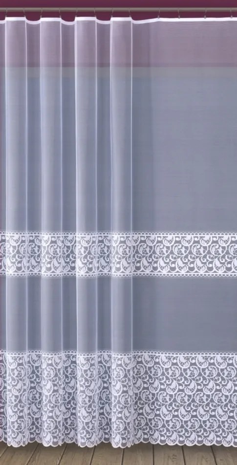 Fehér Jacquard Szalagfüggöny Csíkos 400X170