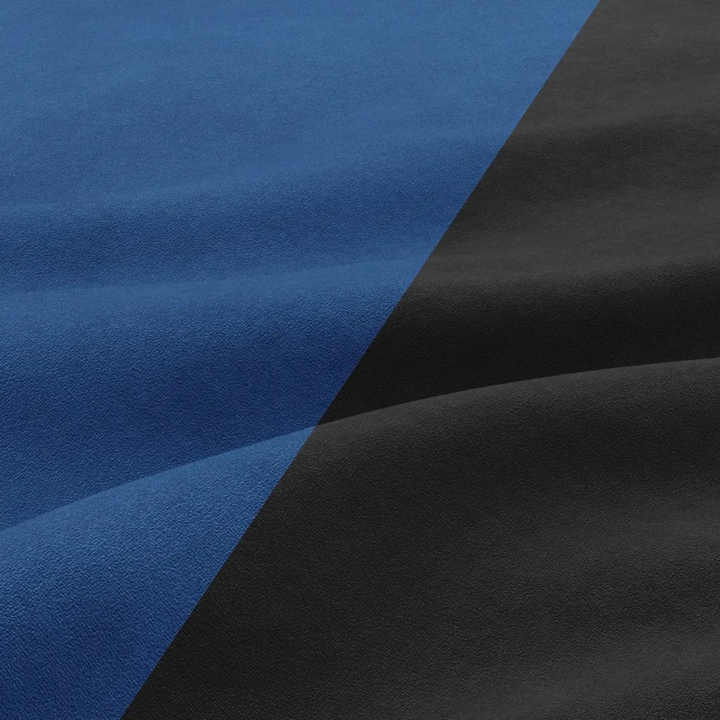 Hewlet kanapéágy, szövet anyag, hab töltet, fekete - kék