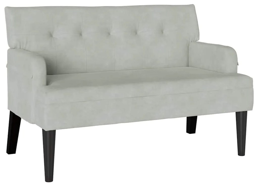 Chesterfield Pad Világosszürke 112 x 65,5 x 75 cm Bársony