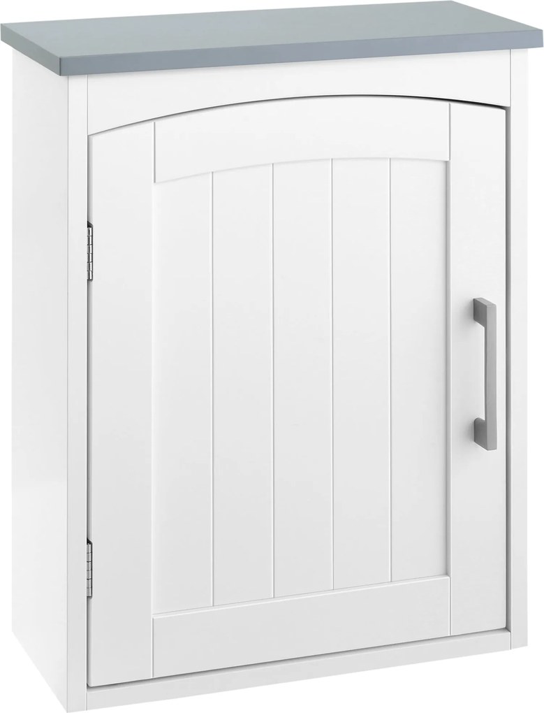 Kleankin Felfüggesztett WC Szekrény Falra Szerelhető Gyógyszertároló Szekrény - 41 x 18.5 x 52 cm - MDF - Fehér | Aosom