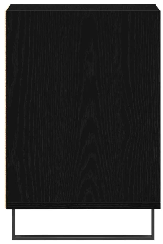 TV Szekrény Fekete Tölgy 100x35x55 cm Műanyag