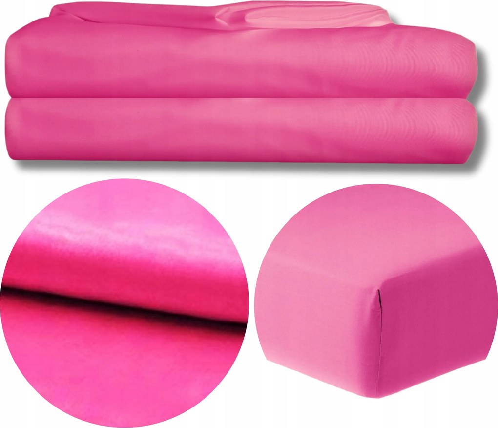 Tradicionális lepedő 160x200 Gumi Nélkül, Erős Szatén Mikroszálas Anyagból, FUKszia színű