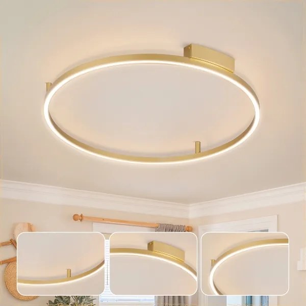 Brilagi - LED fényerőszabályozható lámpatest PORTOFINO LED/60W/230V átmérő 80 cm arany + távirányító
