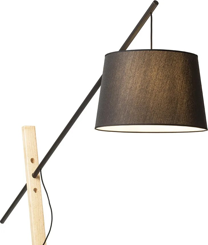 RENDL DANTE stojanová černá dřevo 230V LED E27 15W