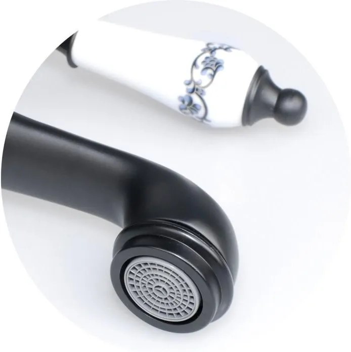 YOKA Vintage mosdó csaptelep - fekete