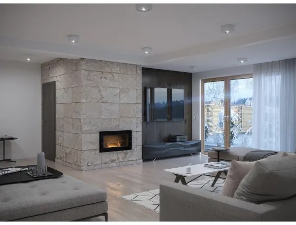 InFire - Beépített BIO kandalló 49x90 cm 3kW fekete