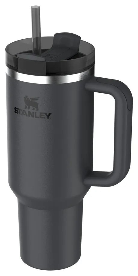 Fekete rozsdamentes acél termosz szívószállal 1,18 l Quencher H2.0 FlowState Tumbler Black – Stanley