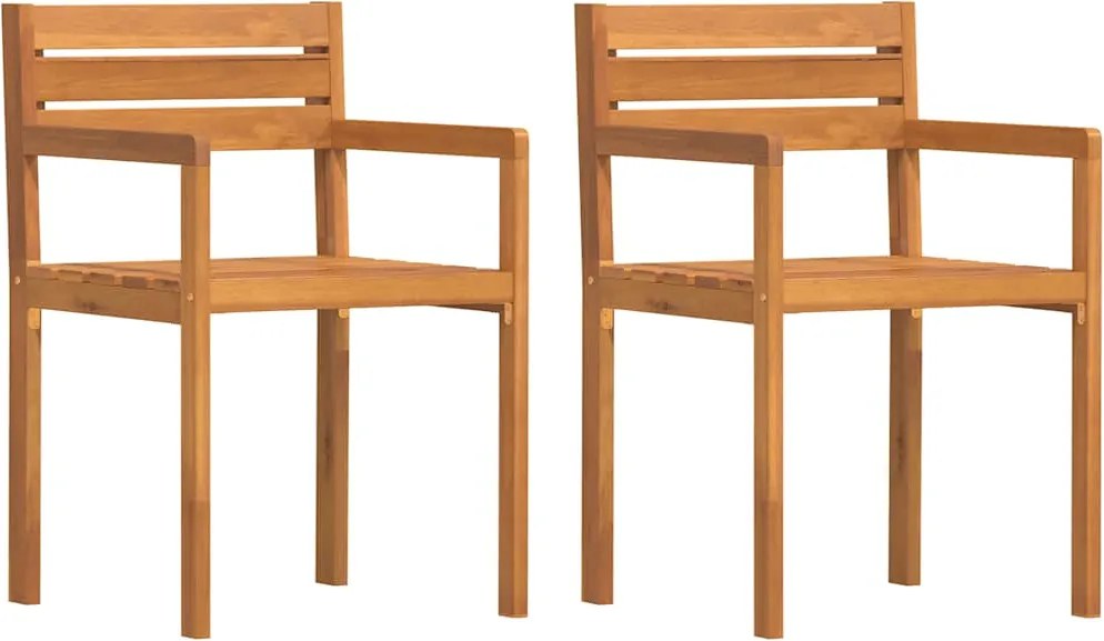 vidaXL 2 db tömör akácfa kerti szék 50 x 53 x 80 cm