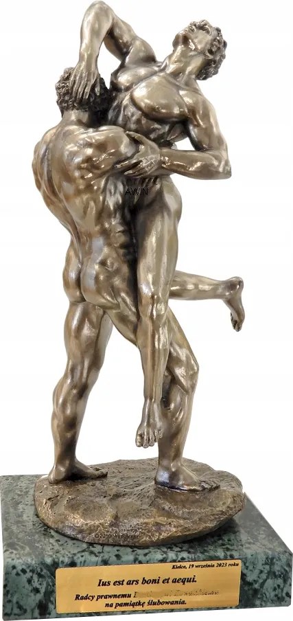 Héraklész Harcol Antajos Ellen Birkózó Figura Márvány Lemez V