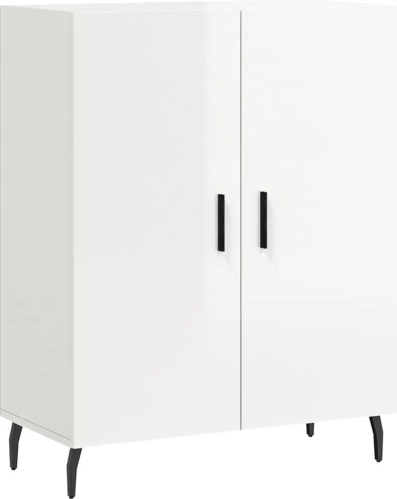 vidaXL magasfényű fehér szerelt fa tálalószekrény 69,5 x 34 x 90 cm
