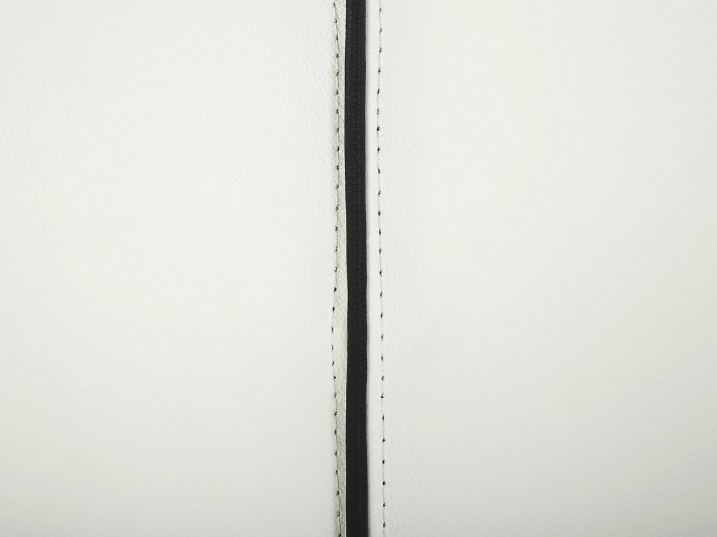 Dekoratív Fehér Bőr Vízágy LED Világítással 140 x 200 cm NANTES Beliani