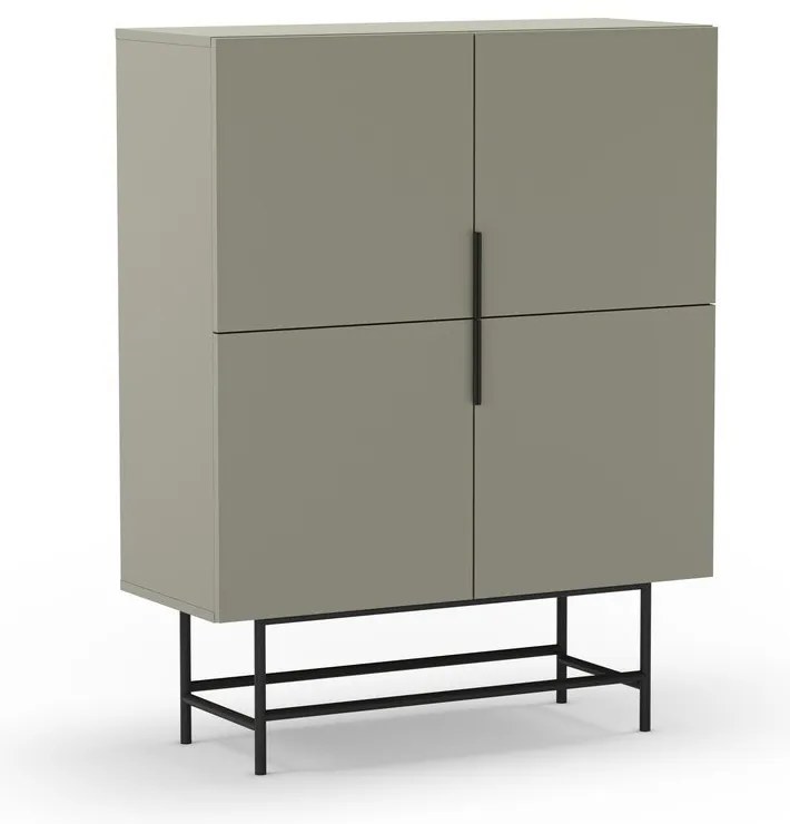 Zöldesszürke szekrény 100x128 cm Eldia – Marckeric