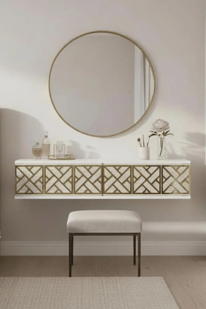 Arex 120 - White, Travertine, Gold