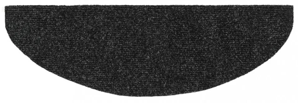 15 db sötétszürke öntapadós lépcsőszőnyeg 65x21x4 cm