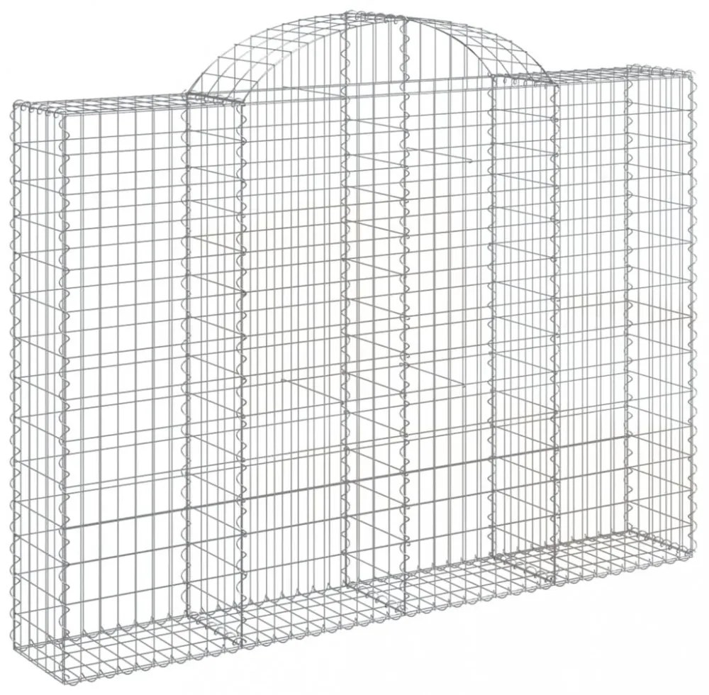 2 db íves horganyzott vas gabion kosár 200x30x140/160 cm