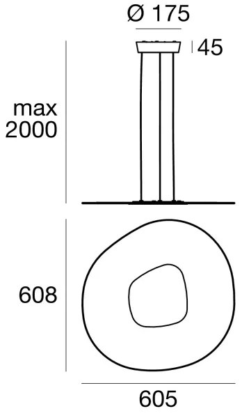 Linea Light 90348 - LED Csillár zsinóron ANTIGUA LED/38W/230V 60,8 cm CRI 90 fehér